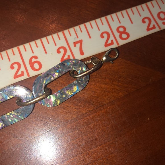 Prwnd black chunky necklace28in (2 sides) like 2 Necklaces in 1 - Picture 6 of 6